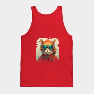 Cyber Cat from the Future Tank Top